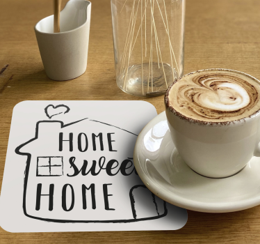 Charming home saying podstavek za kozarce s citati - TenStickers