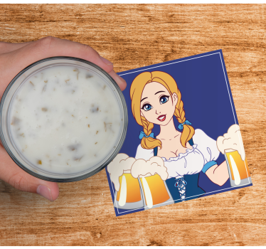 Cheerful bartender illustration podstavek za kozarce - TenStickers