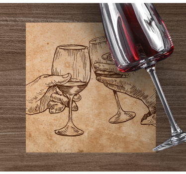 Cheers hand-drawn glasses podstavek za kozarce - TenStickers