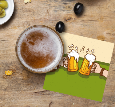 Clinking beer mugs podstavek za kozarce pivski - TenStickers