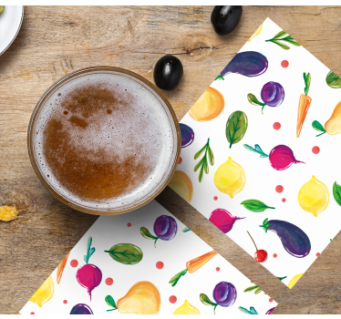 Colorful fruit pattern podstavki za kozarce sodobni - TenStickers