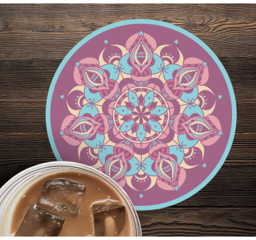 Complex floral mandala arrangement podstavki za kozarce - TenStickers