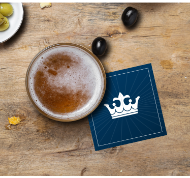 Crown emblem design podstavek za kozarce pivo - TenStickers