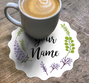 Cvetlični z imenom personalizirane preproge za pivo - TenStickers