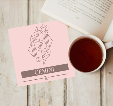 Dual faces zodiac podstavek za kozarce s citati - TenStickers