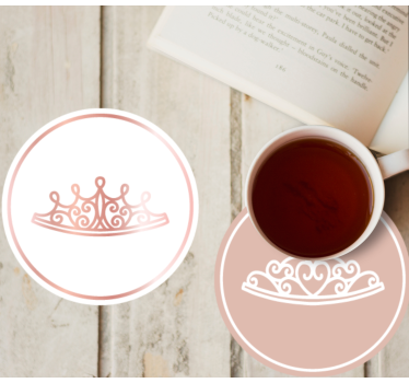 Elegant tiara icons podstavki za kozarce sodobni - TenStickers