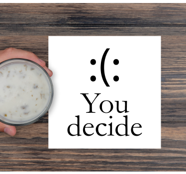 Emotive decision statement podstavek za kozarce s citati - TenStickers