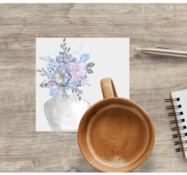 Floral arrangement in vase s sodobnimi podstavki - TenStickers