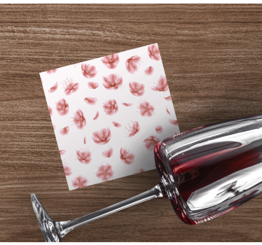 Floral blossom pattern sodobni podstavki za kozarce - TenStickers