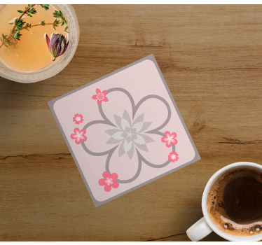 Floral elegant pattern sodobni podstavki za kozarce - TenStickers