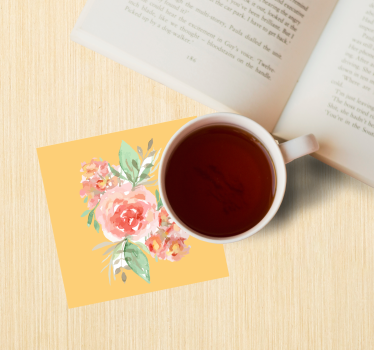 Floral watercolor bouquet podstavki za kozarce - TenStickers