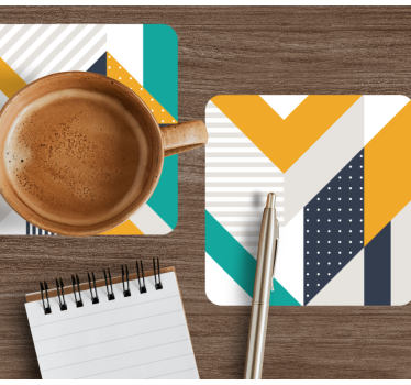 Geometric color block patterns podstavki za kozarce - TenStickers