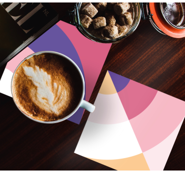 Geometric colorful shapes podstavki za kozarce sodobni - TenStickers