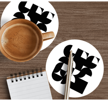 Geometric monochrome patterns podstavki za kozarce - TenStickers