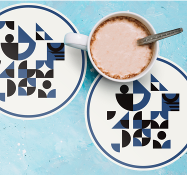 Geometric shape arrangement podstavki za kozarce moderne - TenStickers