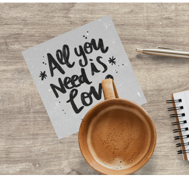 Inspirational message art podstavek za kozarce s citati - TenStickers