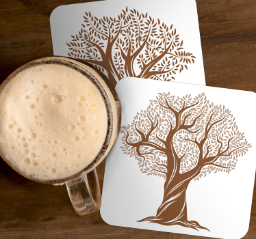 Intricate tree silhouettes podstavek za kozarce - TenStickers