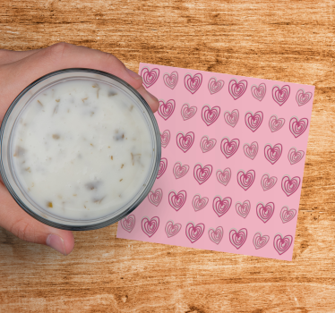 Layered heart patterns podstavki za kozarce moderne - TenStickers