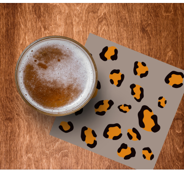 Leopard print pattern podstavek za kozarce pivski - TenStickers