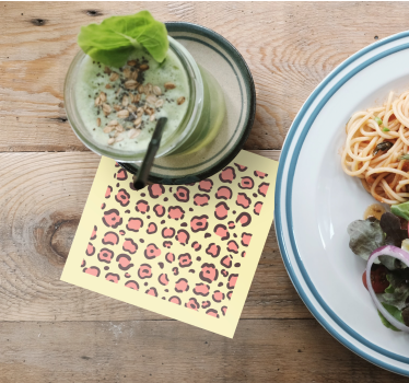 Leopard spot motif sodobni podstavki za kozarce - TenStickers