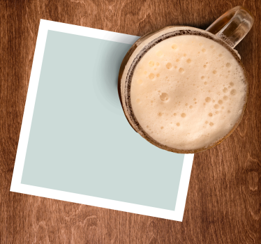 Light blue square piece podstavek za kozarce - TenStickers