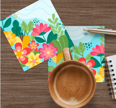 Lively blossom composition podstavki za kozarce moderno - TenStickers