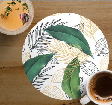 Lush greenery motif sodobni podstavki za kozarce - TenStickers