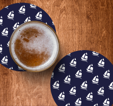 Nautical sailboat motif podstavek za kozarce - TenStickers