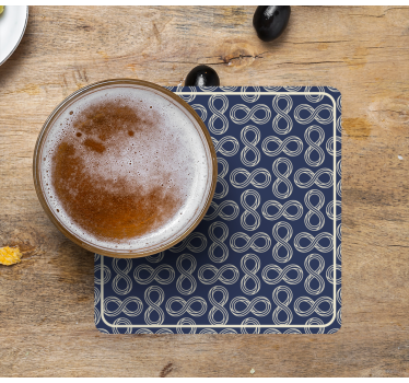 Navy patterned infinity podstavek za kozarce - TenStickers