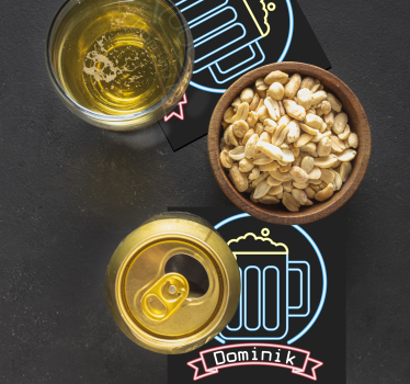 Neonsko pivo z imenom medvedji podstavki - TenStickers
