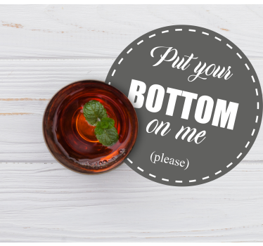 Playful drinking message podstavek za kozarce - TenStickers