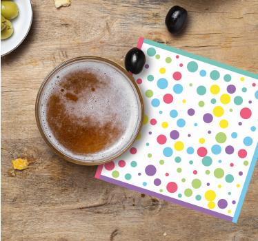 Podstavke za kozarce sodobni pisan pikast vzorec - TenStickers