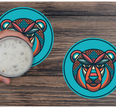 Podstavke za kozarce sodobni tribalni živalski motiv - TenStickers