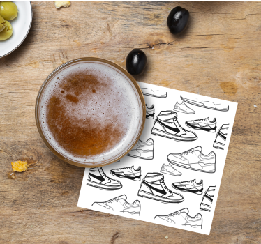 Podstavke za kozarce sodobni vzorci športnih čevljev - TenStickers