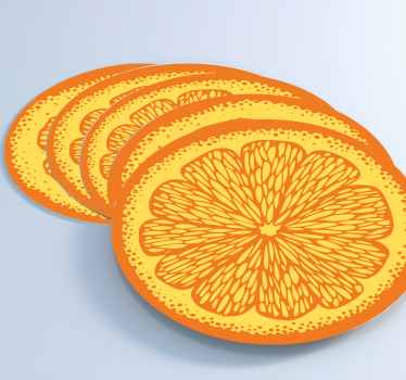 Podstavke za kozarce sodobni vzorec citrusnih rezin - TenStickers