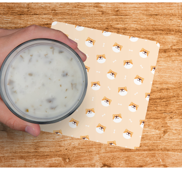 Podstavke za kozarce sodobni vzorec veselih psov - TenStickers