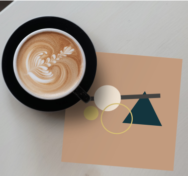 Ravnotežje geometrijskih figur sodobni podstavek za pijačo - TenStickers