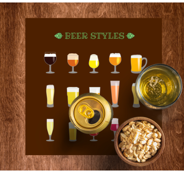 Različni kozarci za pivo pivske podstavke - TenStickers
