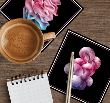 Soft floral shapes sodobni podstavki za kozarce - TenStickers