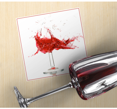 Splashing red beverage podstavek za kozarce - TenStickers