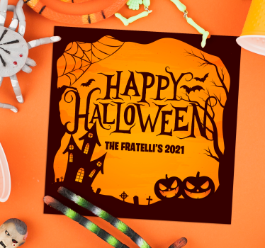 Spooky halloween celebration podstavek za kozarce - TenStickers