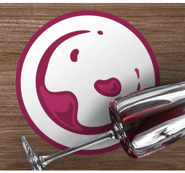 Stekleno vino označite sodobno pijačo za podstavek - TenStickers