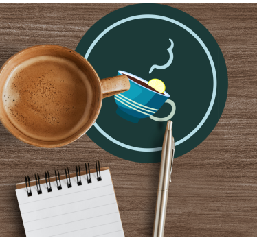 Stylish tea cup s sodobnimi podstavki za kozarce - TenStickers