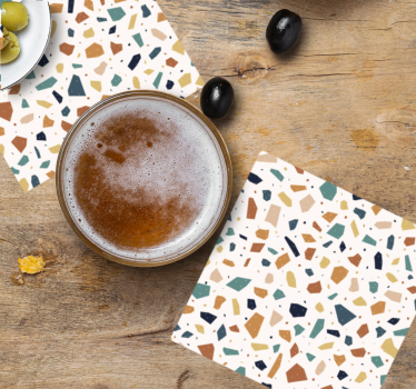 Terrazzo pattern surface podstavek za kozarce piva - TenStickers