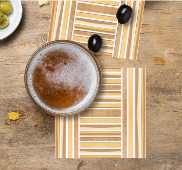 Textured striped pattern podstavek za kozarce pivo - TenStickers