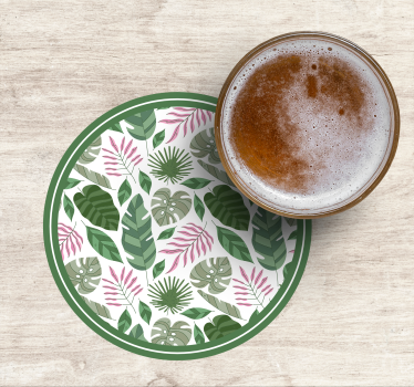 Tropical leaf concept podstavek za kozarce - TenStickers