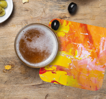 Vibrant abstract splash podstavek za kozarce pivo - TenStickers