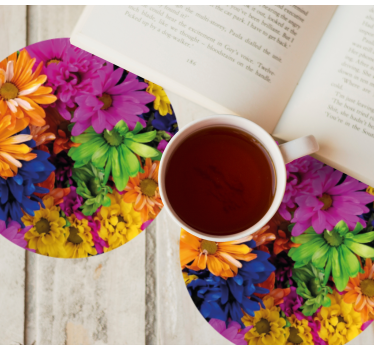 Vibrant botanical arrangement sodobni podstavki za kozarce - TenStickers