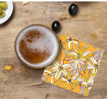 Vibrant floral pattern podstavek za kozarce pivo - TenStickers