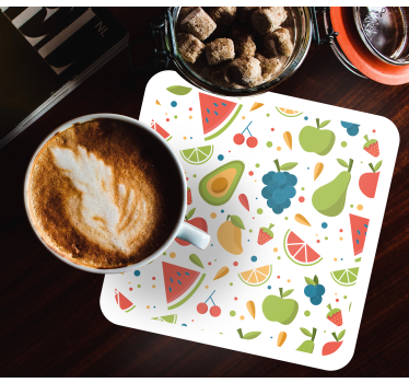 Vibrant fruit motif sodobni podstavki za kozarce - TenStickers